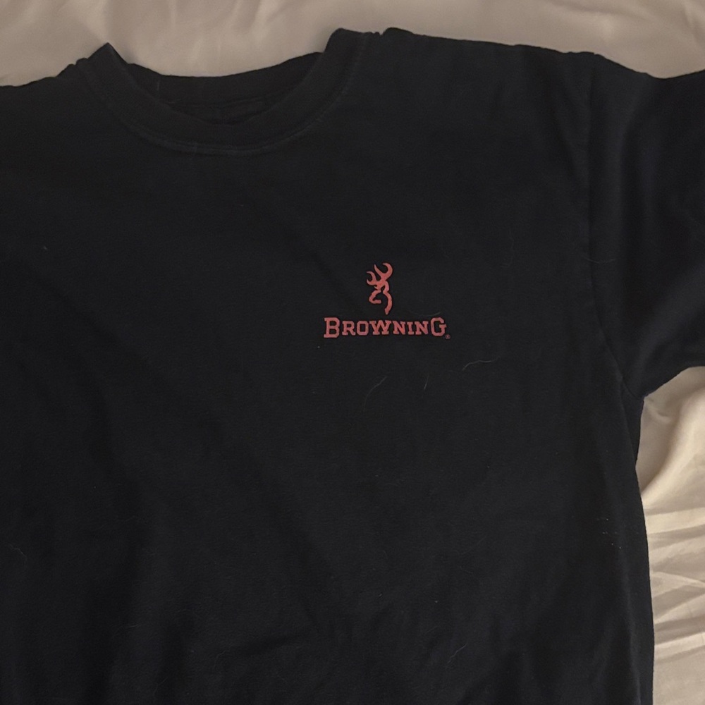 Browning Black Tee with Red Emblem